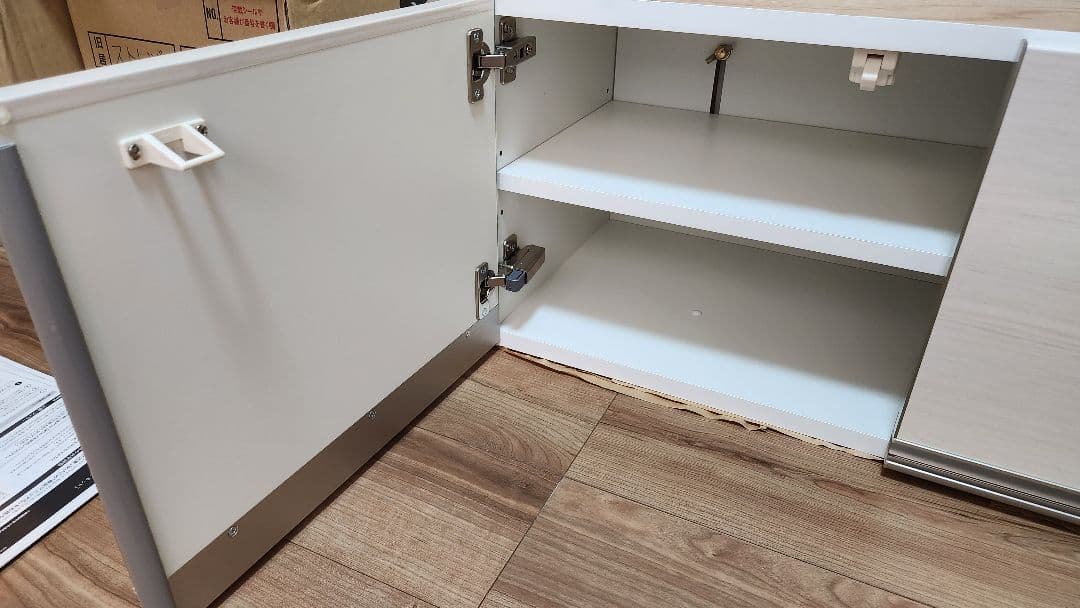 綾野製作所食器棚の上置き　ホワイト　食器棚　幅約160cm