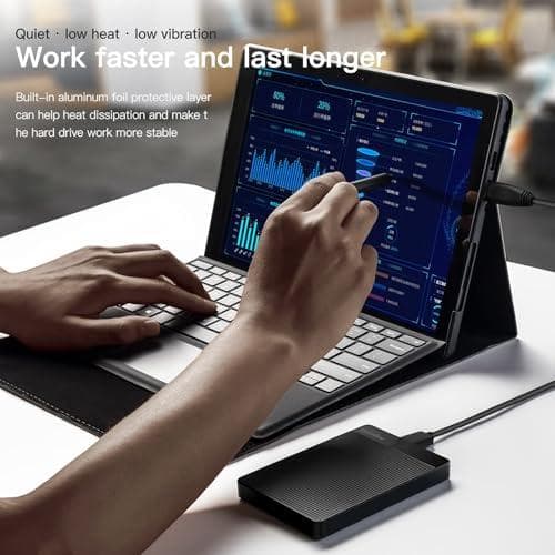 UnionSine 外付け ハードディスク 超薄型外付けHDD ポータブルハーm