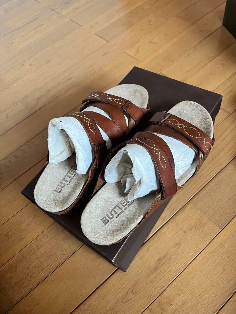 【ラフ】BUTTERO ブラウン サンダル　39