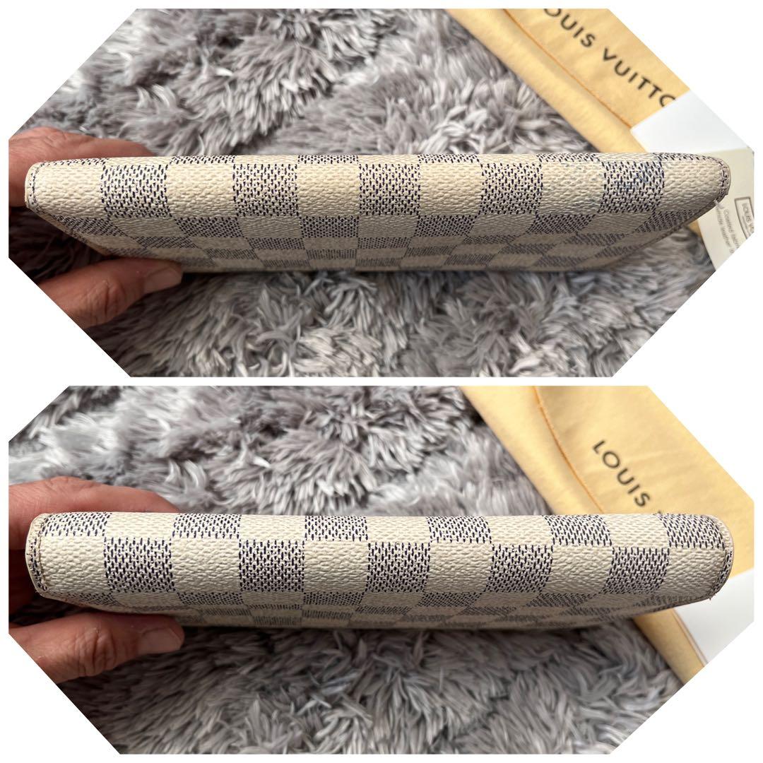 ルイヴィトン　ダミエアズール　長財布　ポルトフォイユサラ　ホワイト