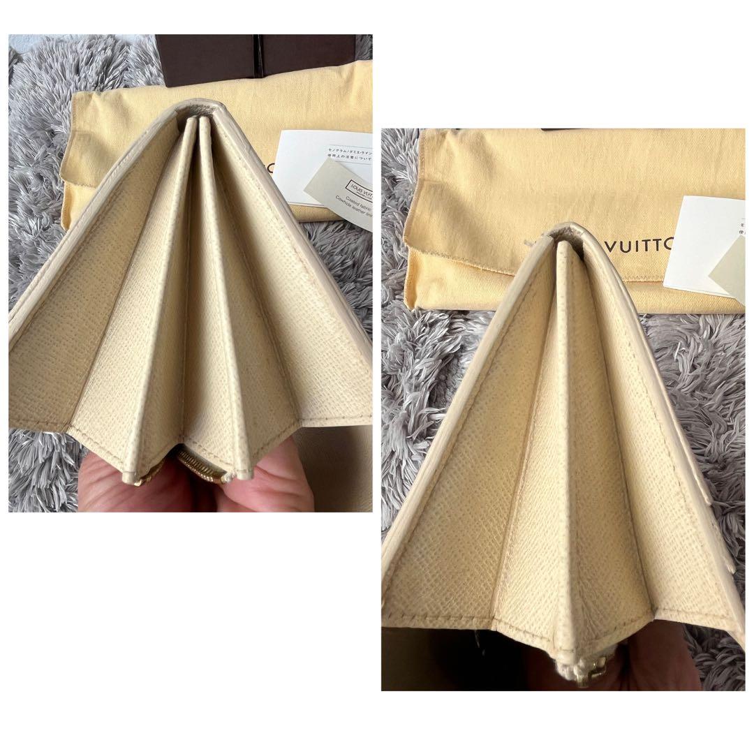 ルイヴィトン　ダミエアズール　長財布　ポルトフォイユサラ　ホワイト