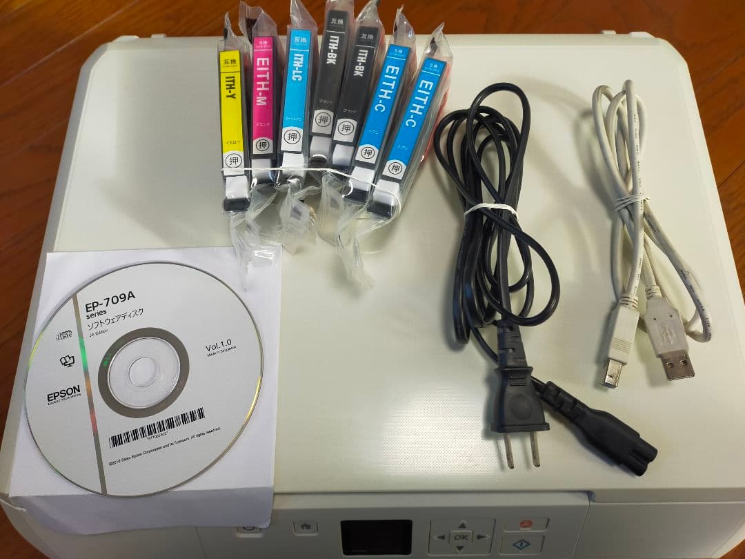 【ジャンク品】EP-709A プリンター　エプソン　インク付き