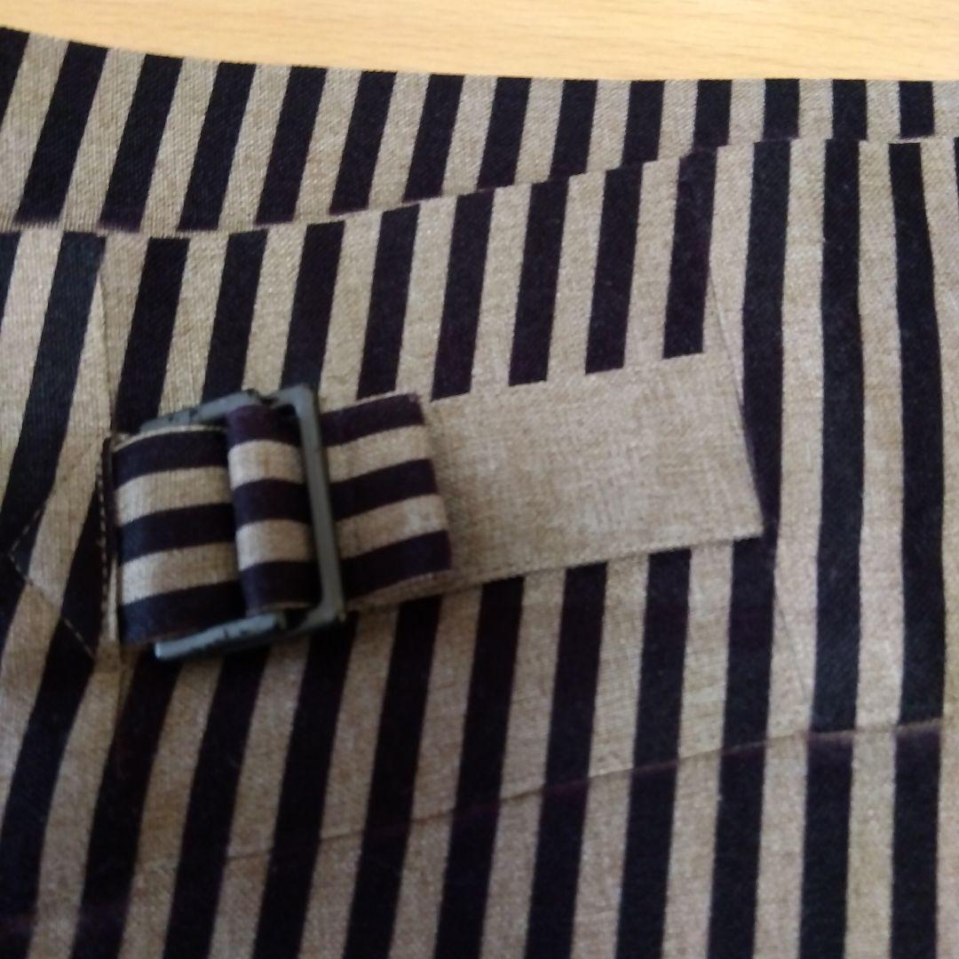 イッセイミヤケ　me ストライプ キュロットパンツ バックポケット付き