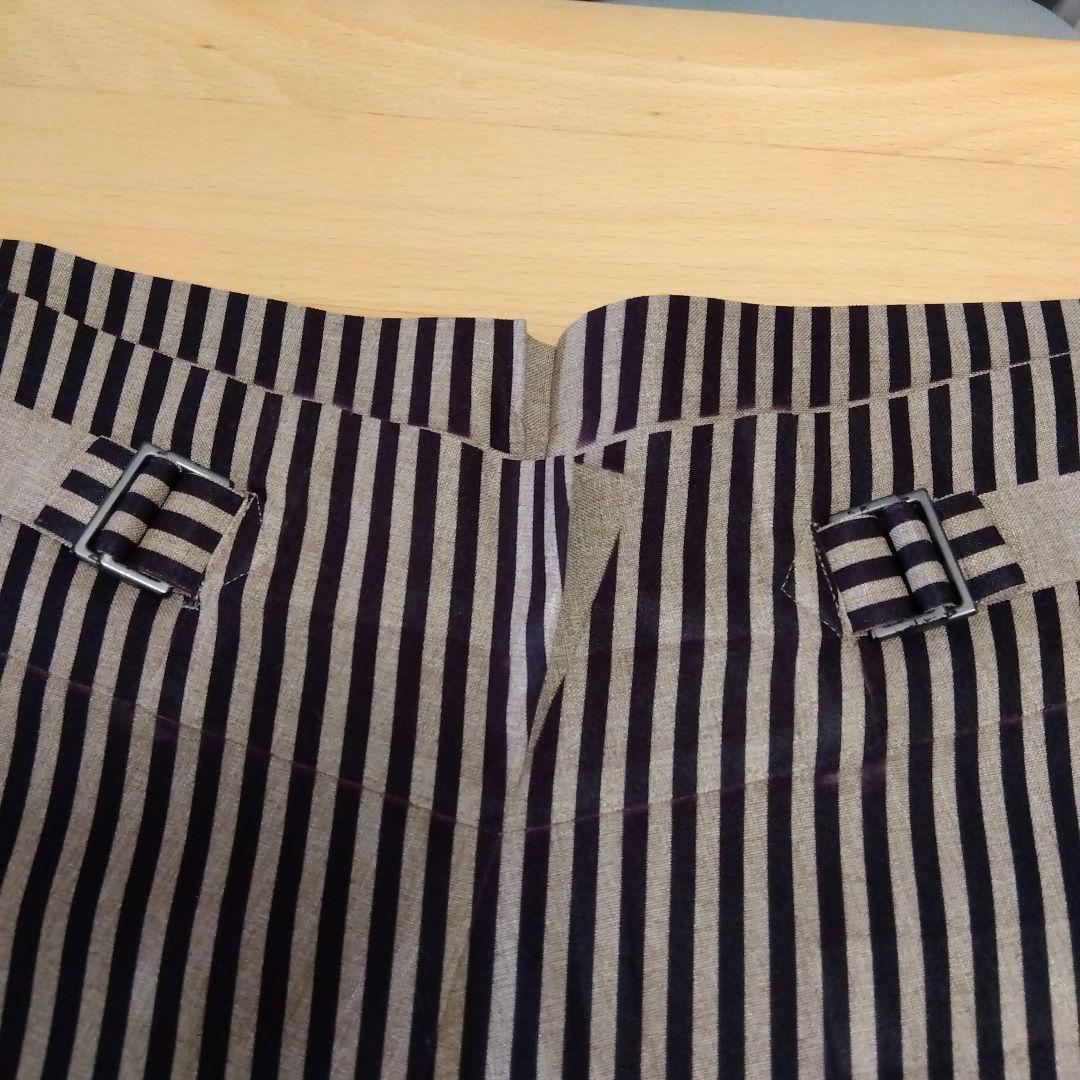 イッセイミヤケ　me ストライプ キュロットパンツ バックポケット付き