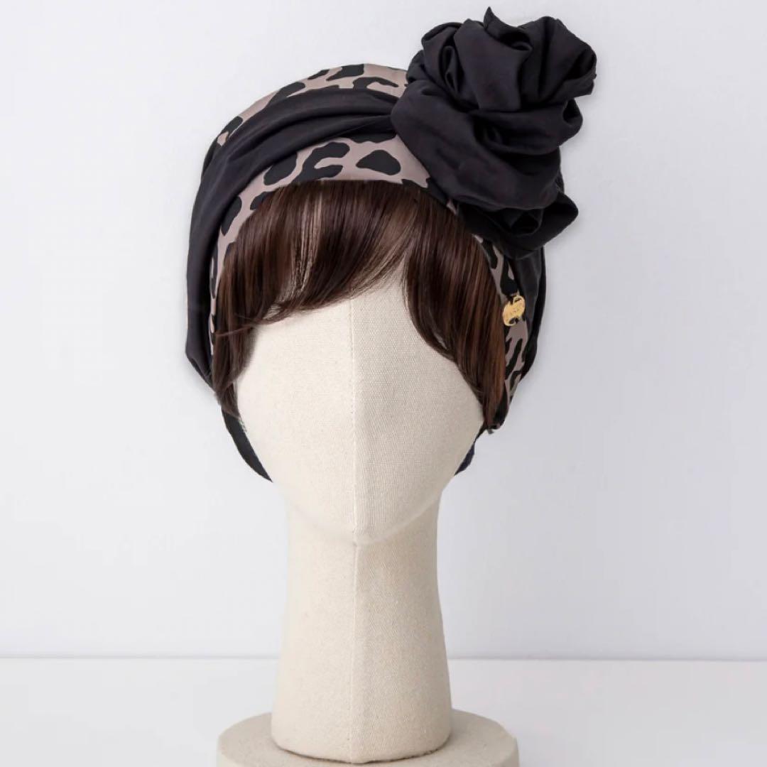BAREN スカーフハット(Mサイズ) LeopatdBlack 医療用