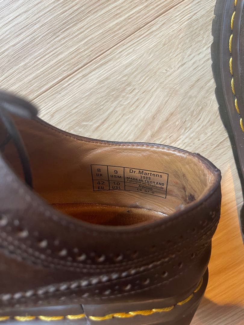 靴 Dr.Martens wing tip brown vintage