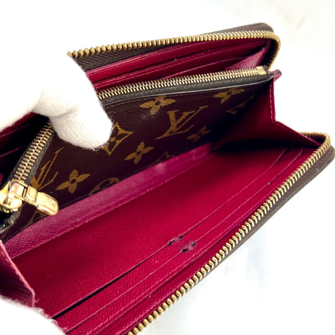 ルイヴィトン モノグラム ポルトフォイユ クレマンス フューシャM60742