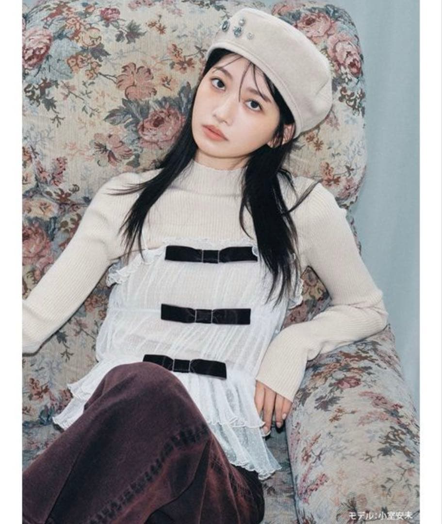 LILY BROWN リボンビスチェセットニットトップス