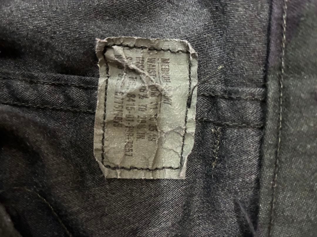 デッドストック 米軍 M-65カーゴパンツ ウッドランド迷彩 BLACK染めMS