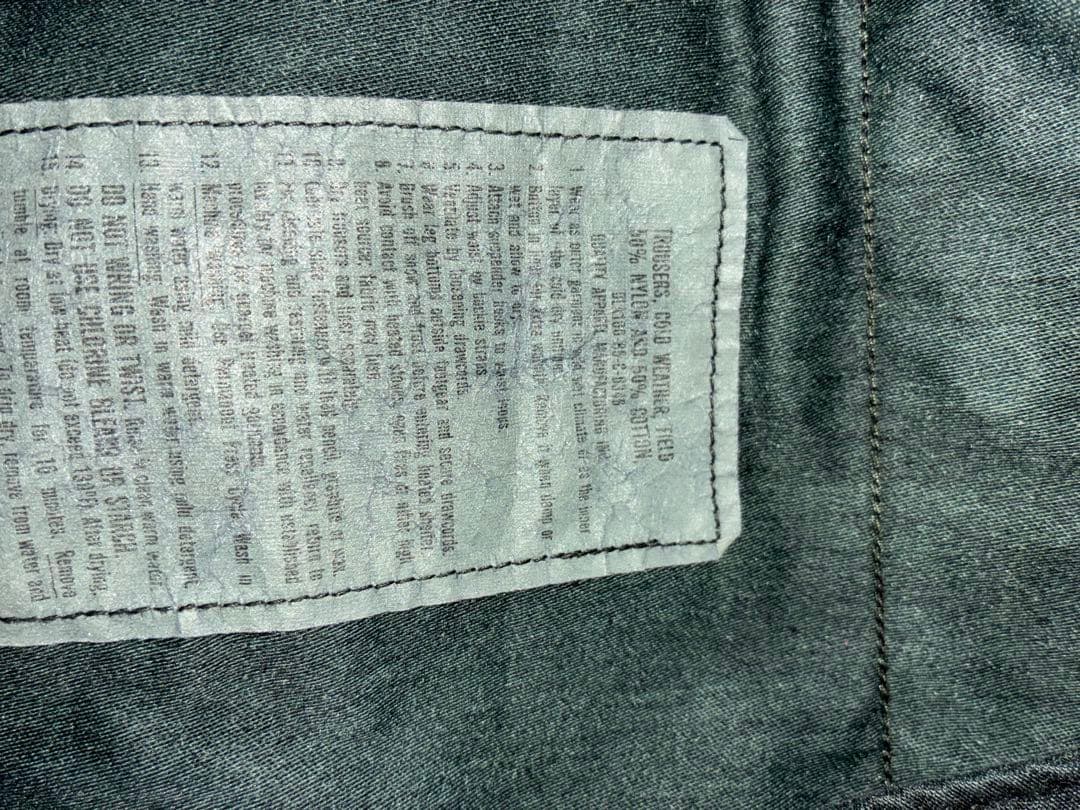 デッドストック 米軍 M-65カーゴパンツ ウッドランド迷彩 BLACK染めMS