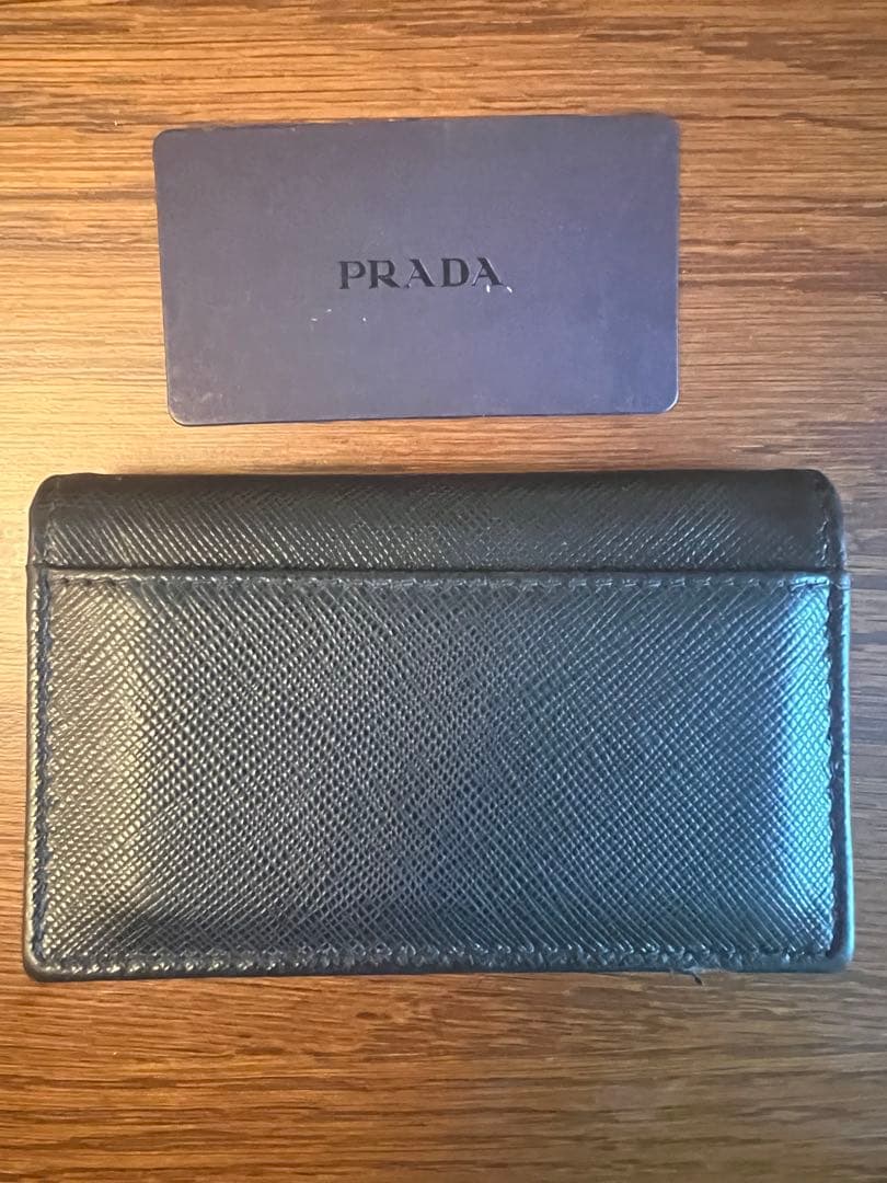PRADA プラダ 名刺入れ カードケース サフィアーノ 黒 財布兼用 正規品