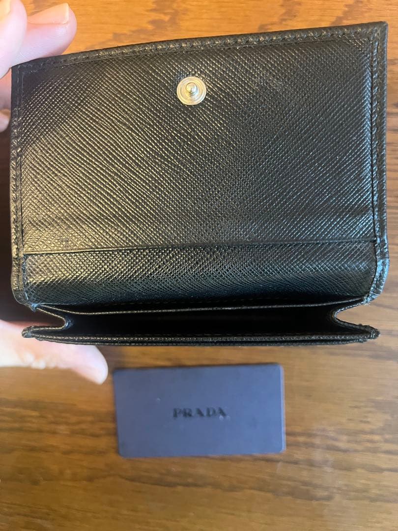 PRADA プラダ 名刺入れ カードケース サフィアーノ 黒 財布兼用 正規品
