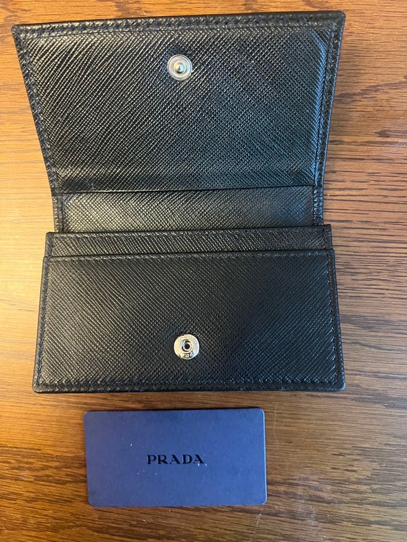 PRADA プラダ 名刺入れ カードケース サフィアーノ 黒 財布兼用 正規品