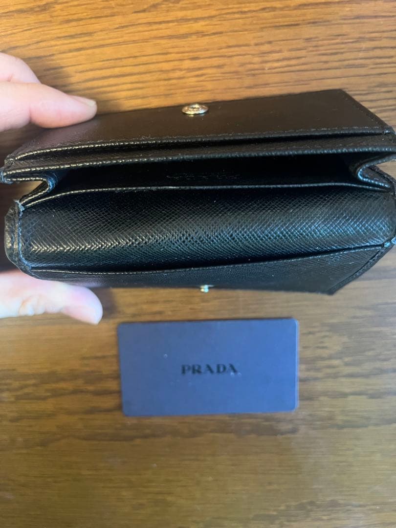 PRADA プラダ 名刺入れ カードケース サフィアーノ 黒 財布兼用 正規品