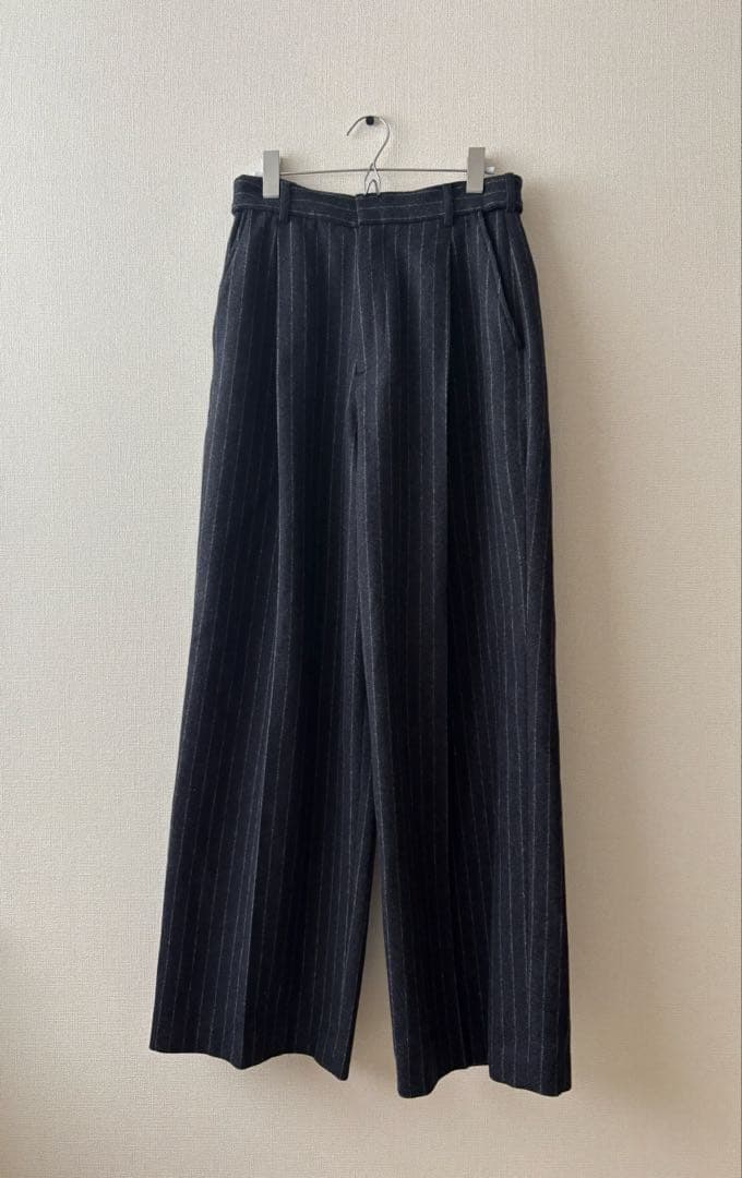 パンツ 25AW INSCRIRE STRIPE WIDE PANTS
