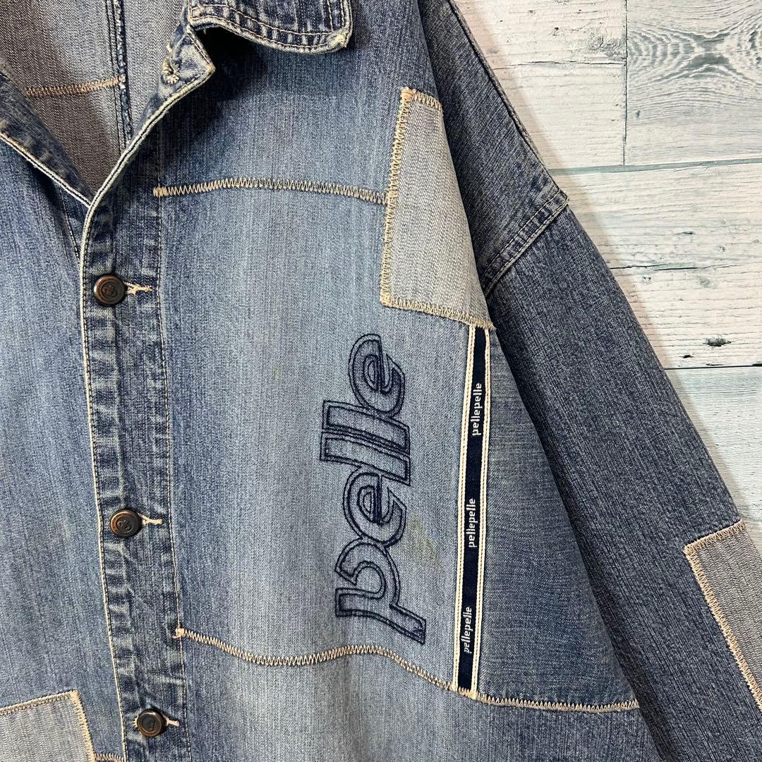 90s OLD Pelle Pelle 刺繍 パッチワーク カバーオール