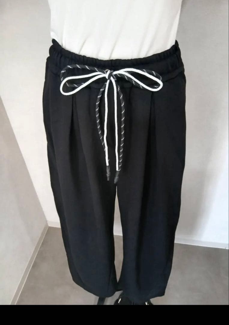 新品タグ付き　MIDVEIN スウェットパンツ　ブラック　サイズ2