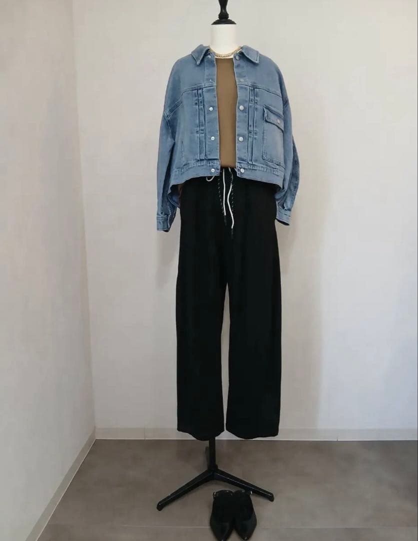 新品タグ付き　MIDVEIN スウェットパンツ　ブラック　サイズ2