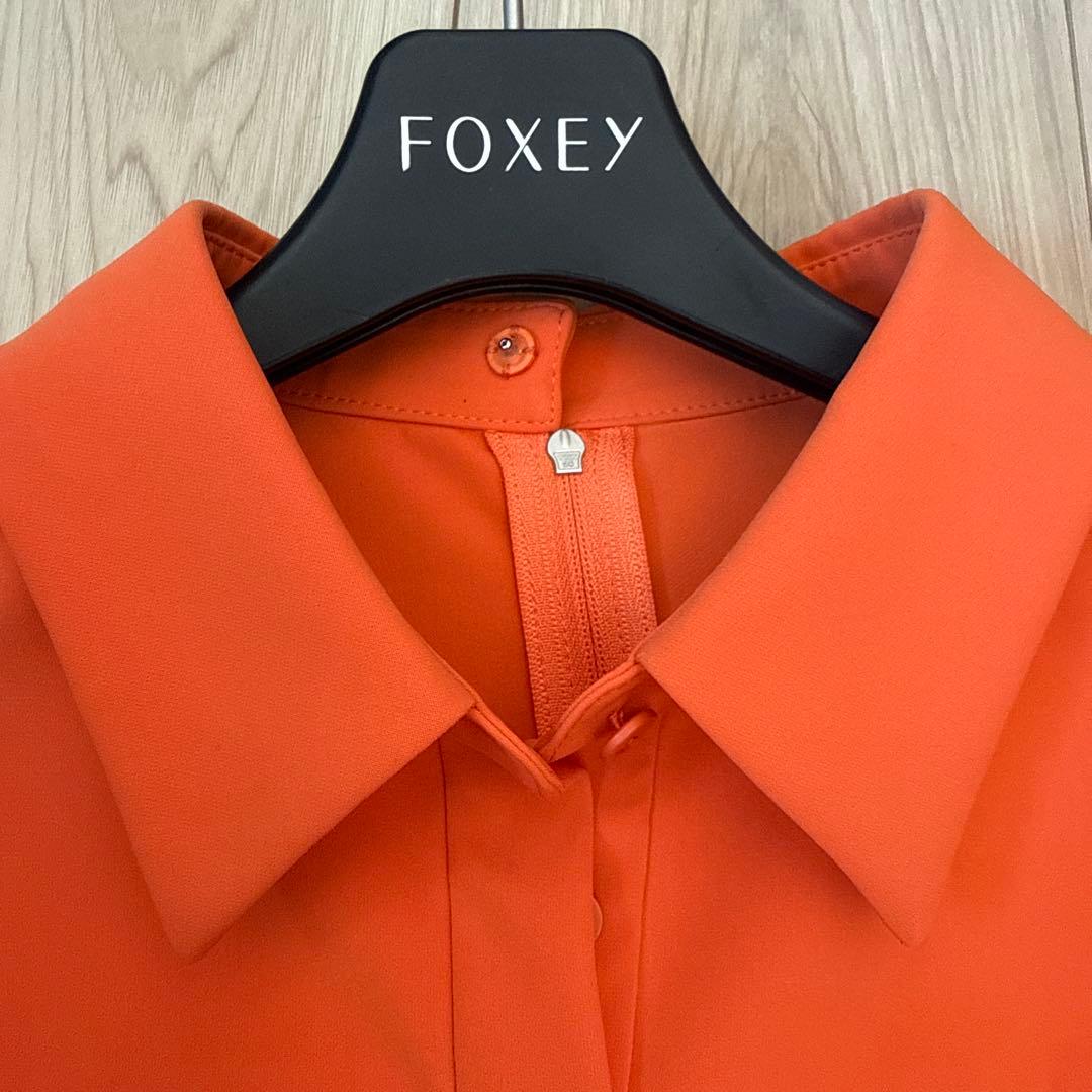 FOXY ノースリーブオレンジロングワンピース