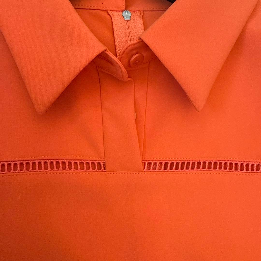 FOXY ノースリーブオレンジロングワンピース