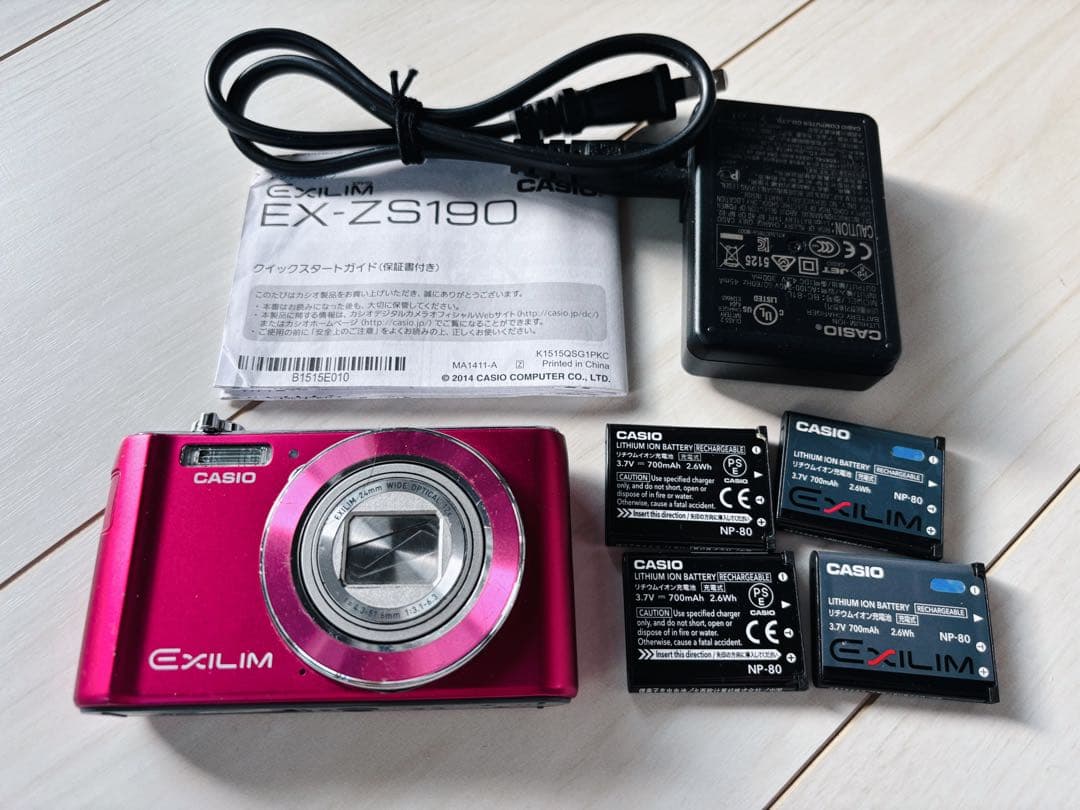 CASIO（カシオ）②デジタルカメラ EXILIM EX-ZS190PK