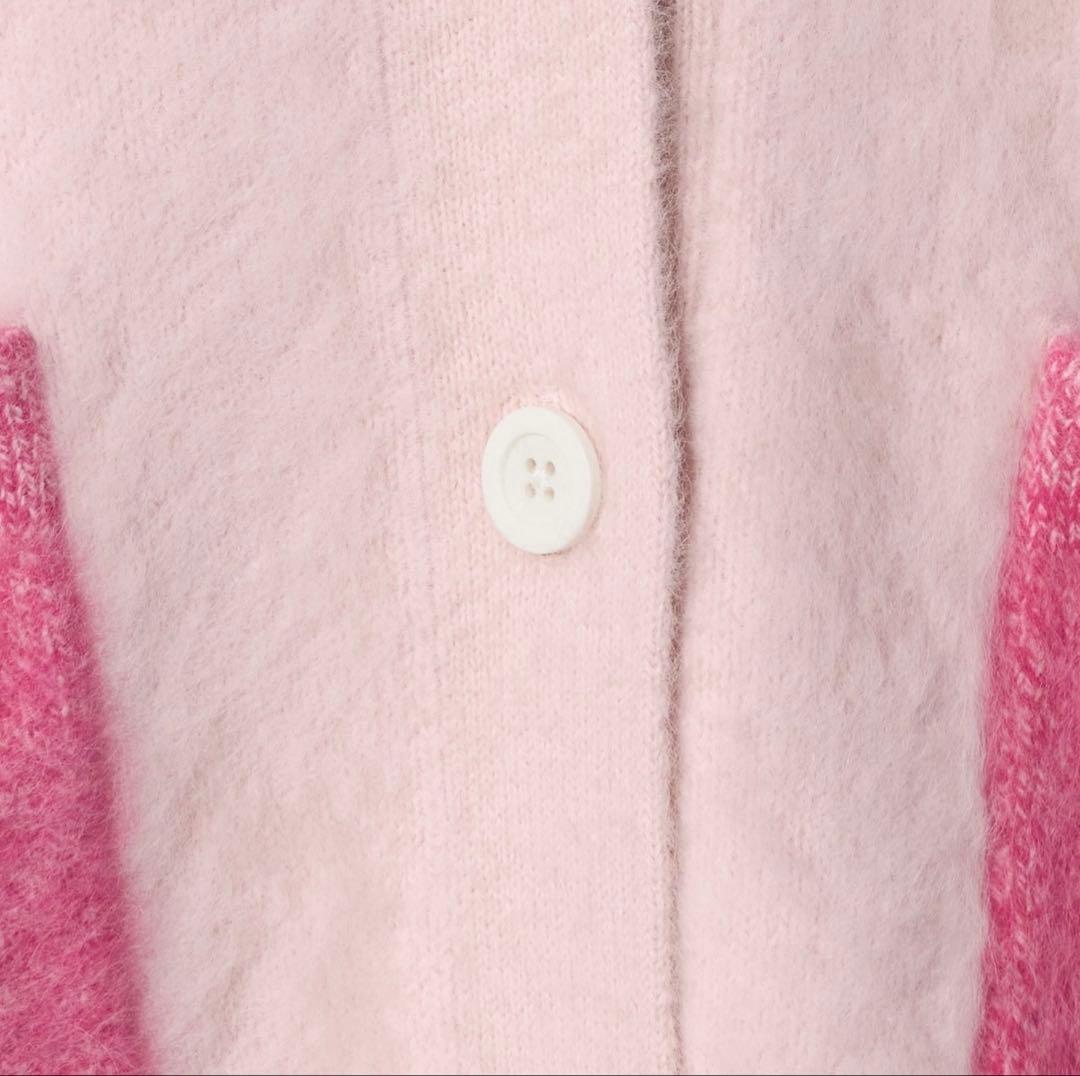 美品 今期 ユナイテッドアローズ フォックスカシミヤ ミドルカーディガン ピンク
