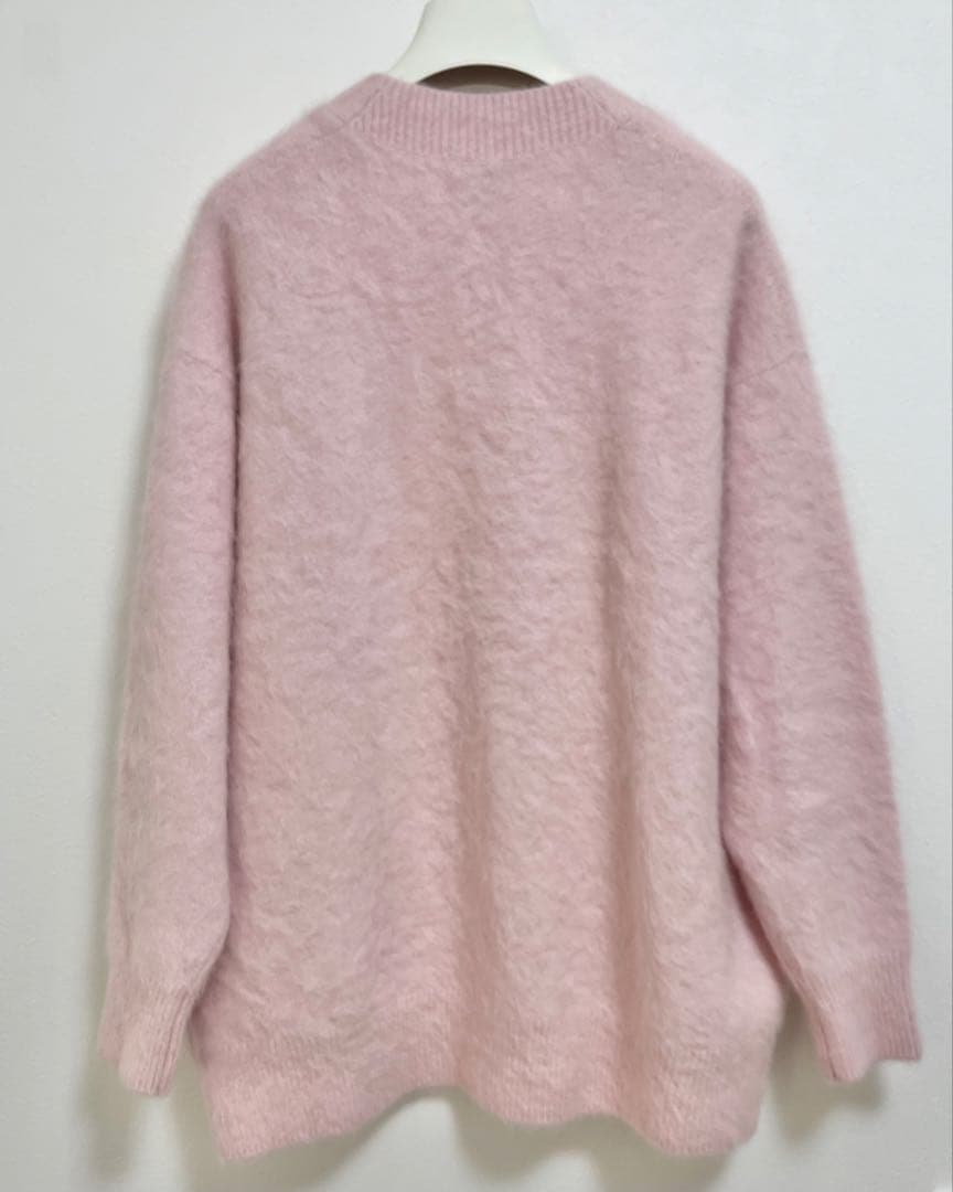 美品 今期 ユナイテッドアローズ フォックスカシミヤ ミドルカーディガン ピンク