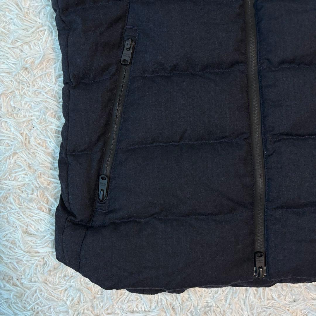 極美品/L相当✨タトラス ダウンベスト SOVER 2way ダブルジップ 濃紺