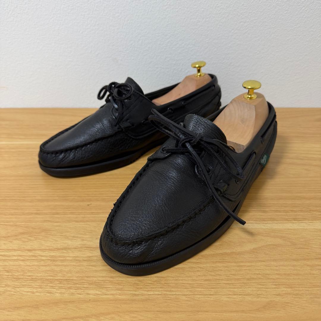 パラブーツ　バース　8サイズ　ブラック　レザー　デッキシューズ