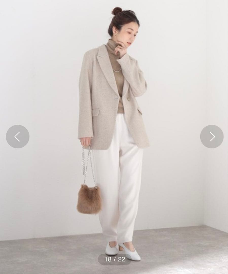 FRAMeWORKシングルジャケットコート ベージュ