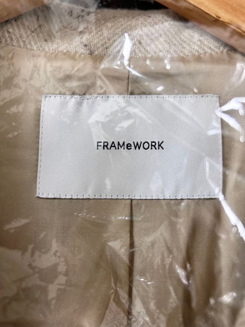 FRAMeWORKシングルジャケットコート ベージュ