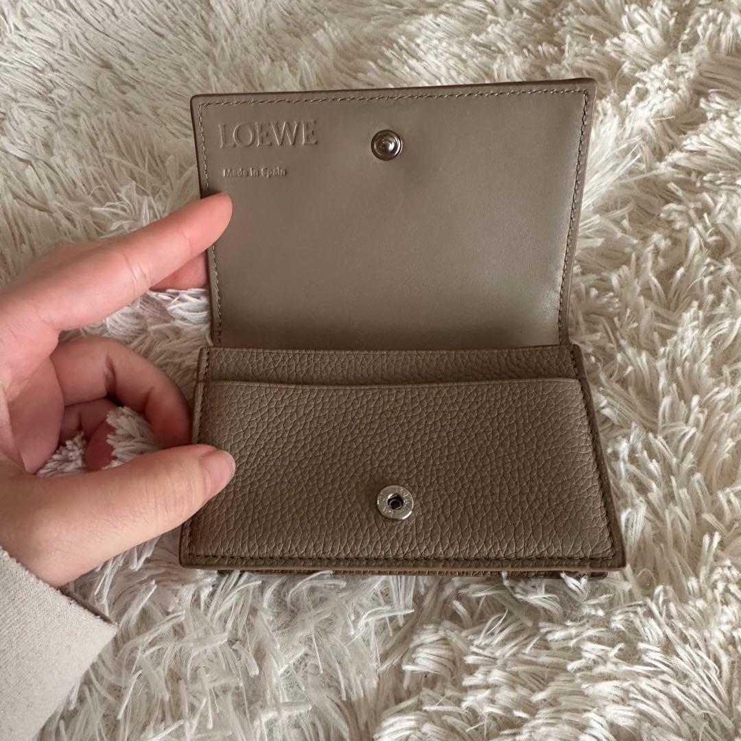 LOEWE 名刺入れ グレー レザー