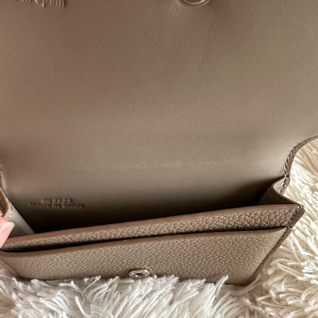 LOEWE 名刺入れ グレー レザー