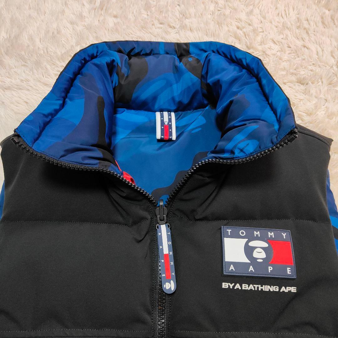 希少品✨新品級✨L相当✨エイプ トミー コラボ リバーシブル 中綿ベスト