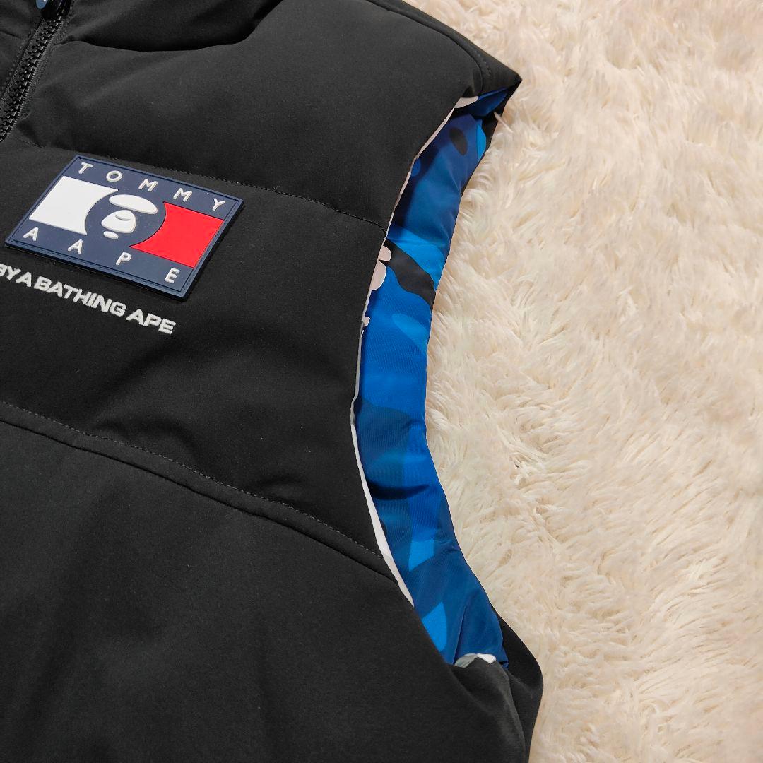 希少品✨新品級✨L相当✨エイプ トミー コラボ リバーシブル 中綿ベスト