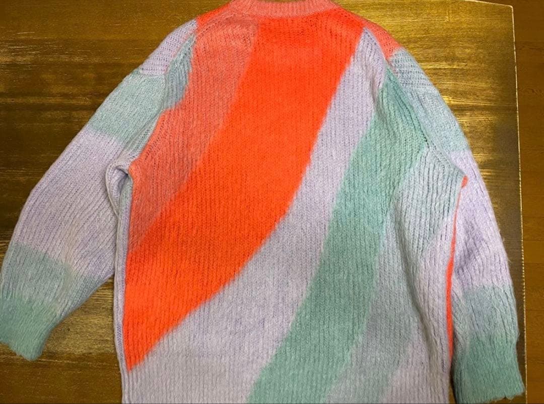 メゾンスペシャル　ウェーブグラデーションシャギープライムオーバーモヘヤニット