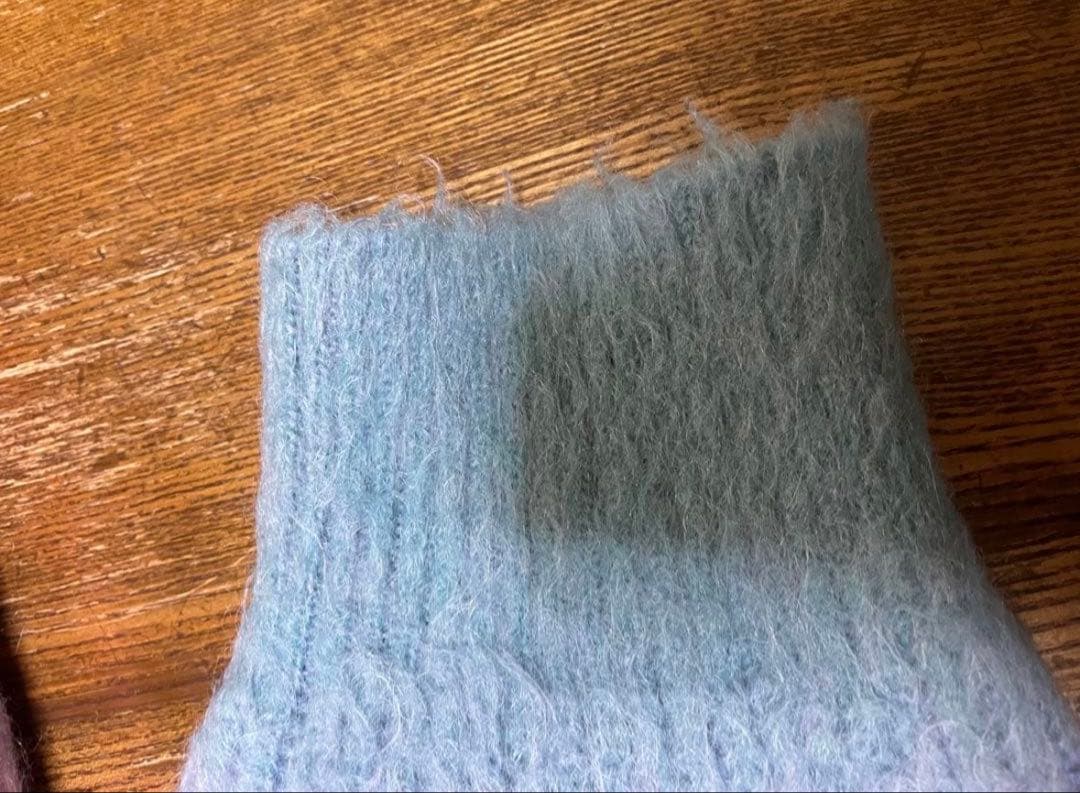 メゾンスペシャル　ウェーブグラデーションシャギープライムオーバーモヘヤニット