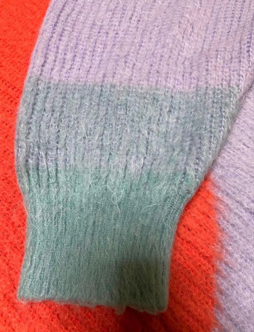 メゾンスペシャル　ウェーブグラデーションシャギープライムオーバーモヘヤニット