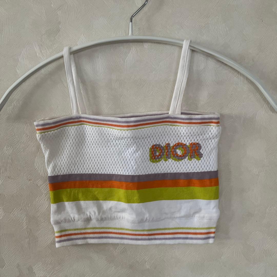 Dior メッシュ キャミソール 夏 ロゴ トップス ディオール　kids 4A