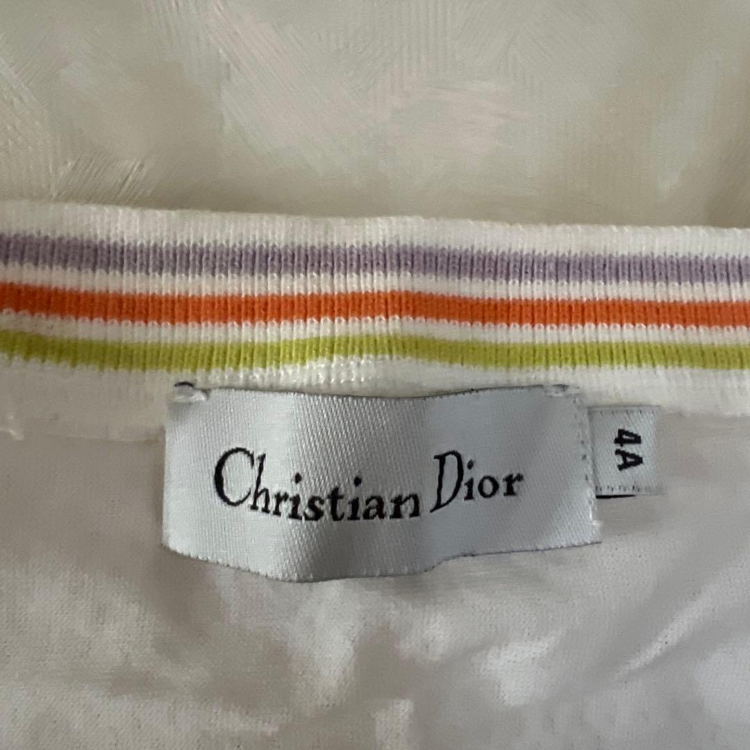 Dior メッシュ キャミソール 夏 ロゴ トップス ディオール　kids 4A