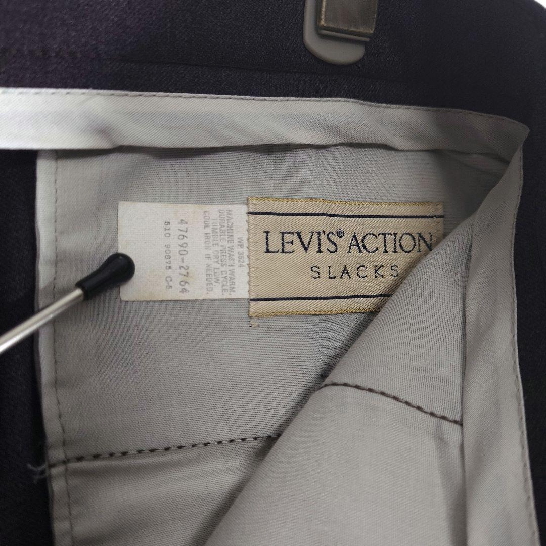 リーバイス アクションスラックス W33 チャコール セミフレア ヴィンテージ