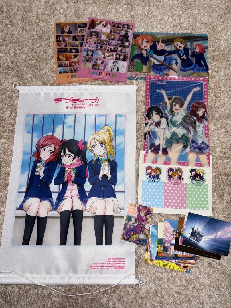 ラブライブ! μ’s グッズ まとめ売り 本 クロス タペストリー CD 引退