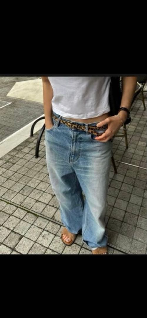 ok.soonレオパードレザーベルト★豹柄★オクスン