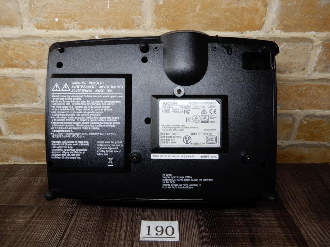 RICOH 4,100lm DLP方式 プロジェクタ☆リモコン付き☆WX5461