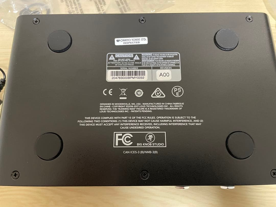 MACKIE BIG KNOB STUDIO オーディオインターフェイス