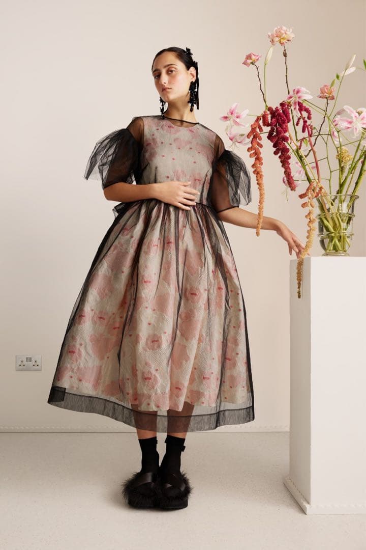 Simone Rocha x  チュール素材のロングドレス