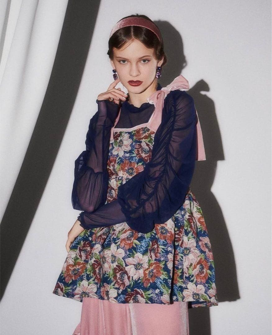 【新品未使用】 POPPY ゴブラン リボン チュニック あさぎーにょ