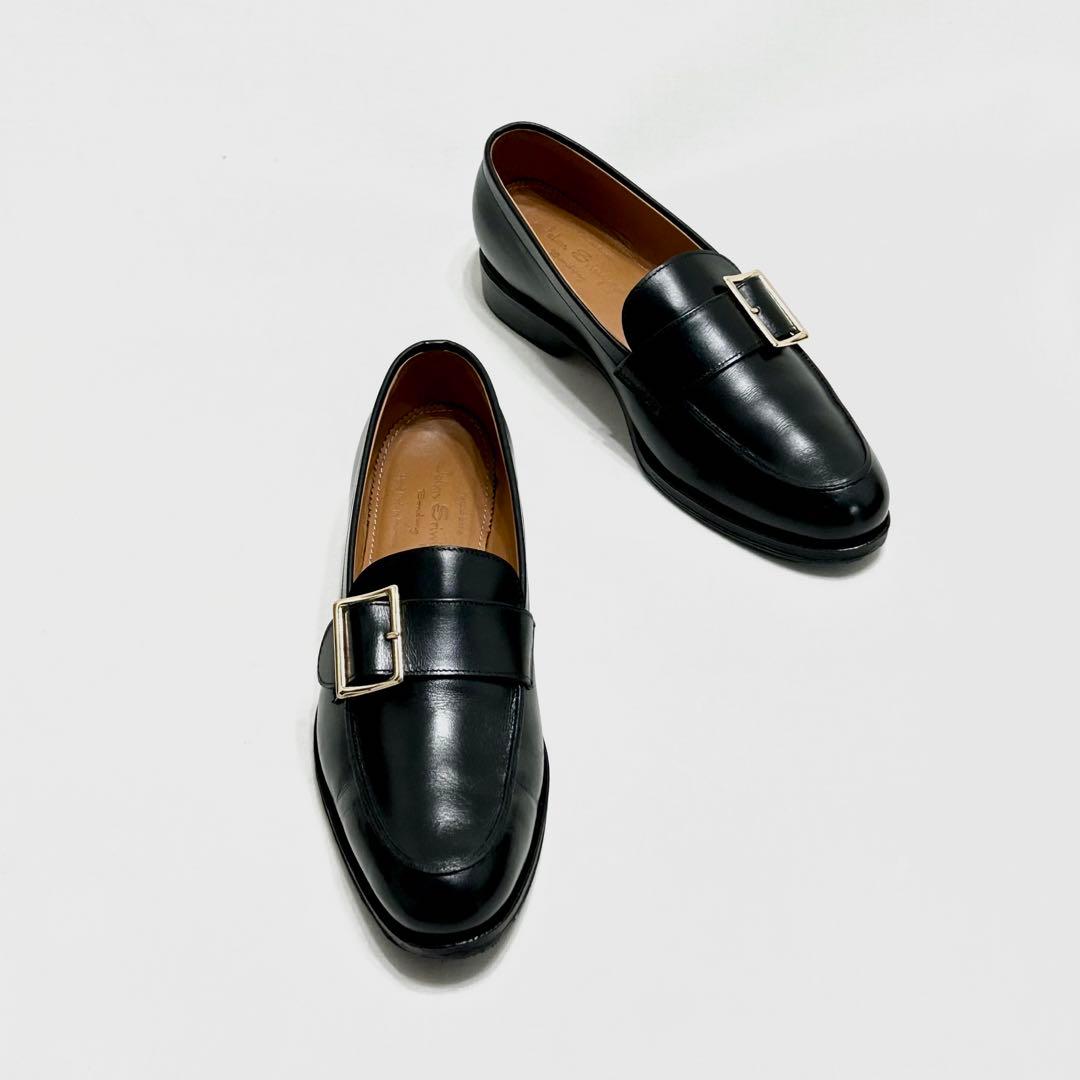 ■裏張り新品 定4万 ジャランスリワヤ 4 23 36 ローファー 黒 バックル