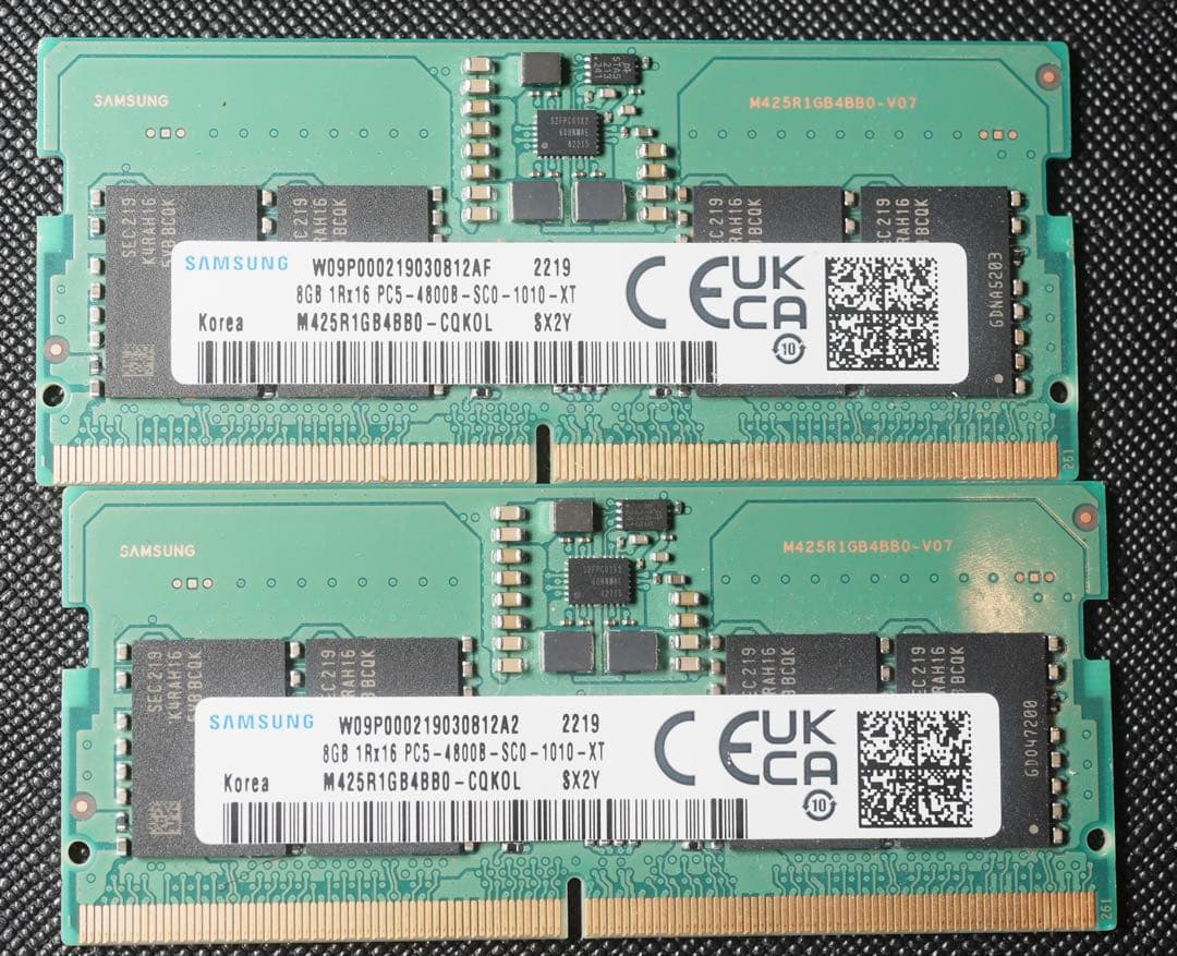 Samsung DDR5 SO-DIMM 8GB×2 4800MHz