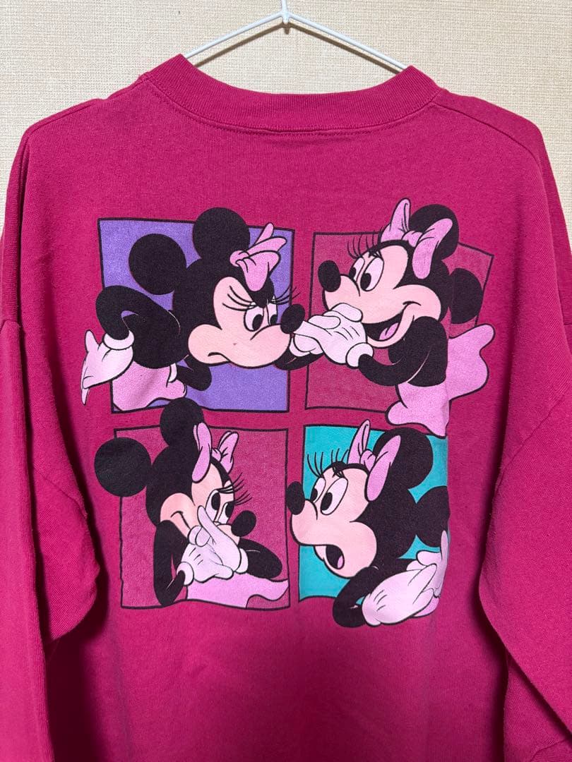 80s 90s Disney ミニー プリントトレーナー ピンク